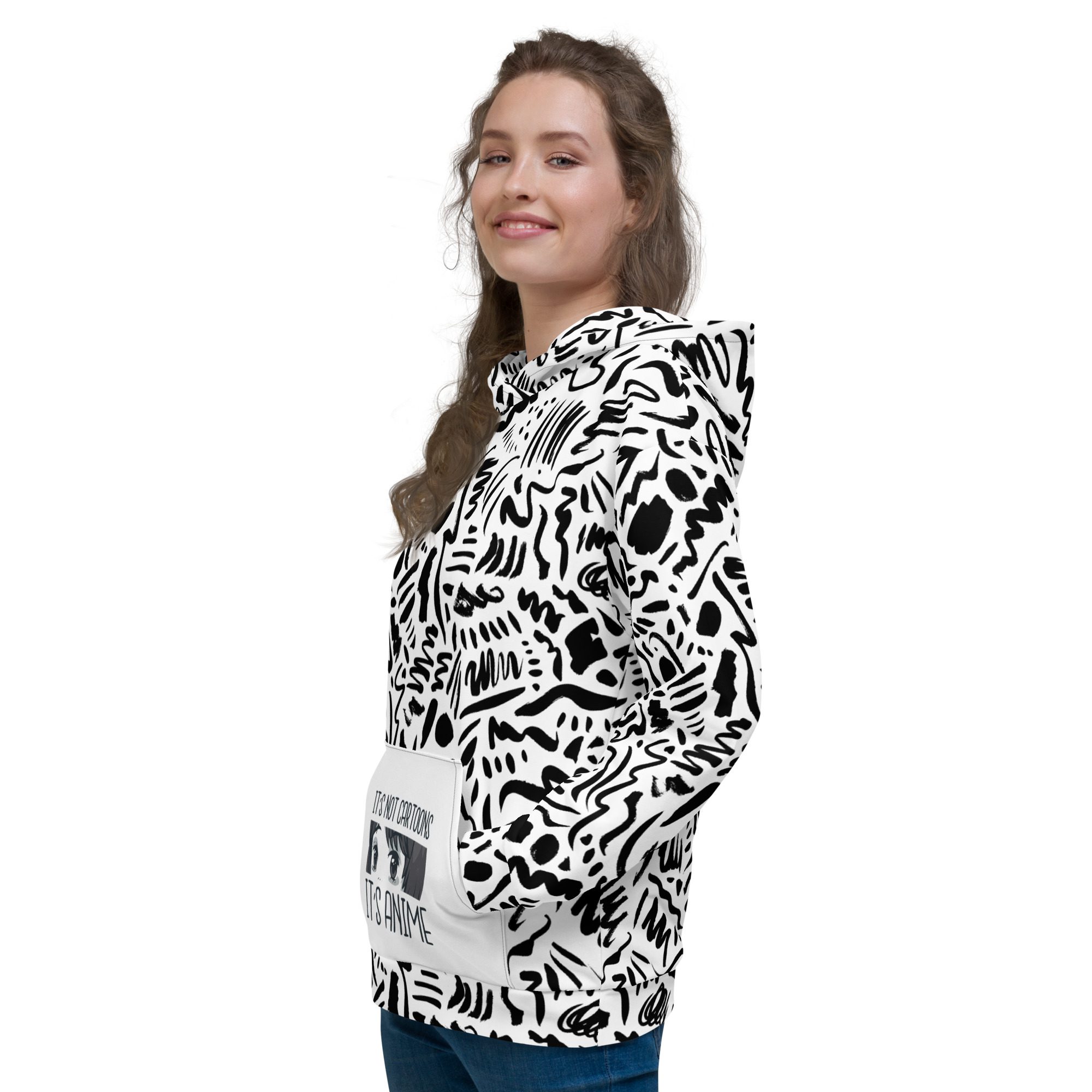 all over print recycled unisex hoodie white left 653eaae02734e