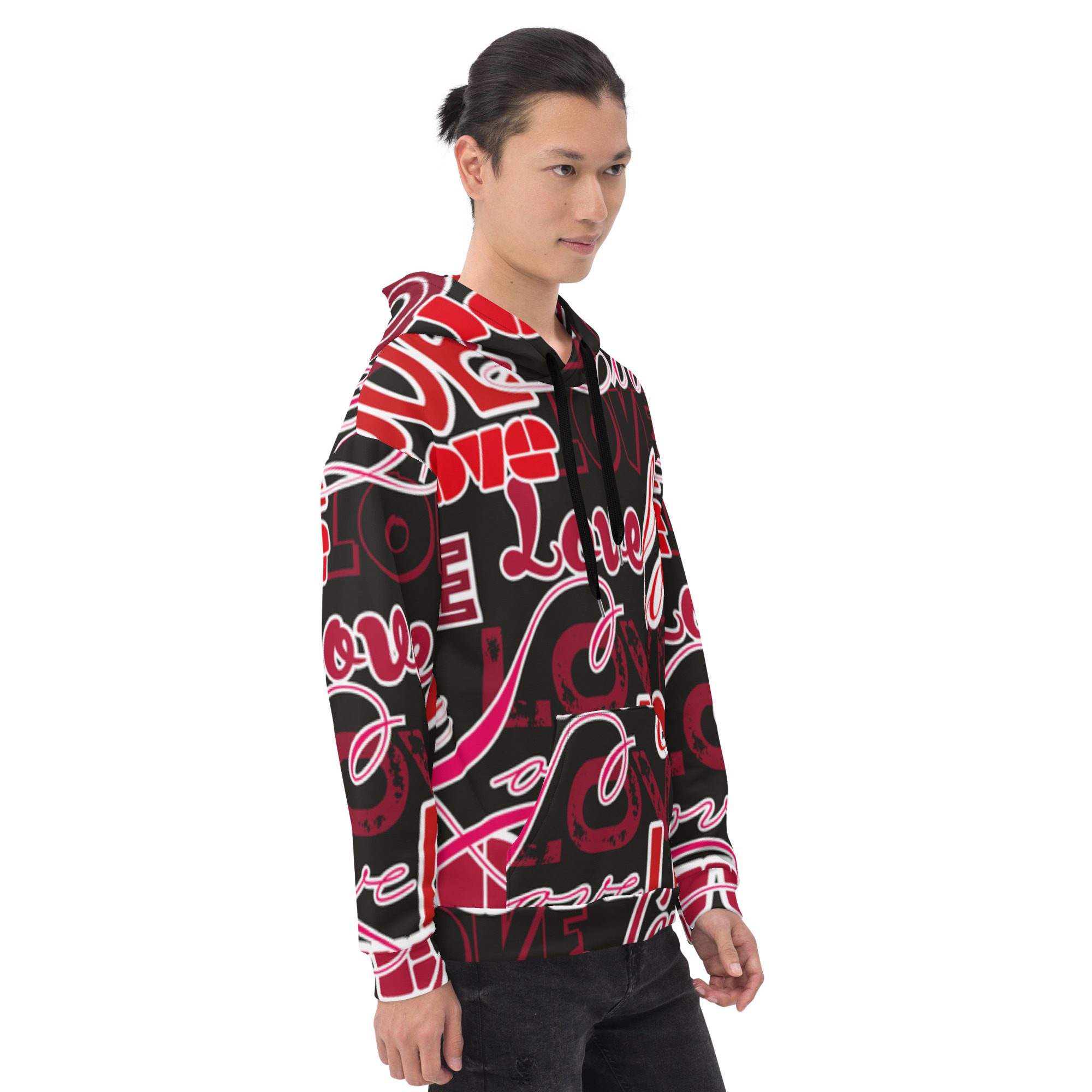 all over print recycled unisex hoodie white right 653ea7158d2a7