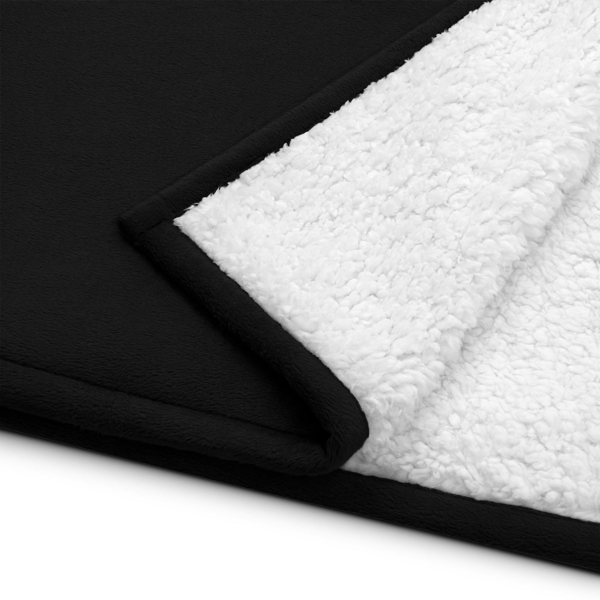 embroidered premium sherpa blanket black product details 2 6526c33dda73f