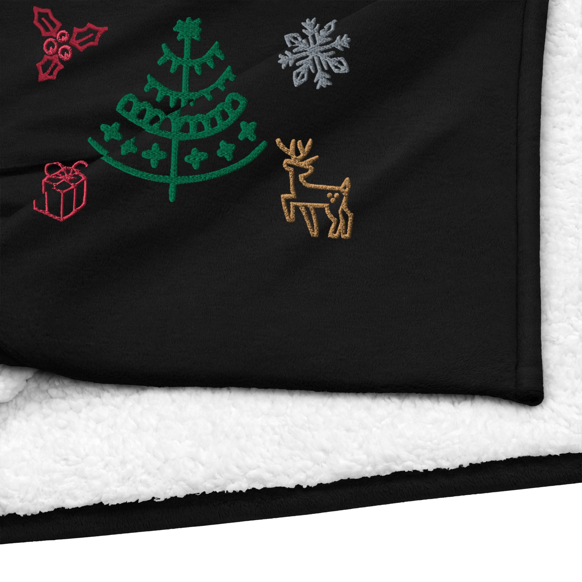 embroidered premium sherpa blanket black product details 6526c33dda515