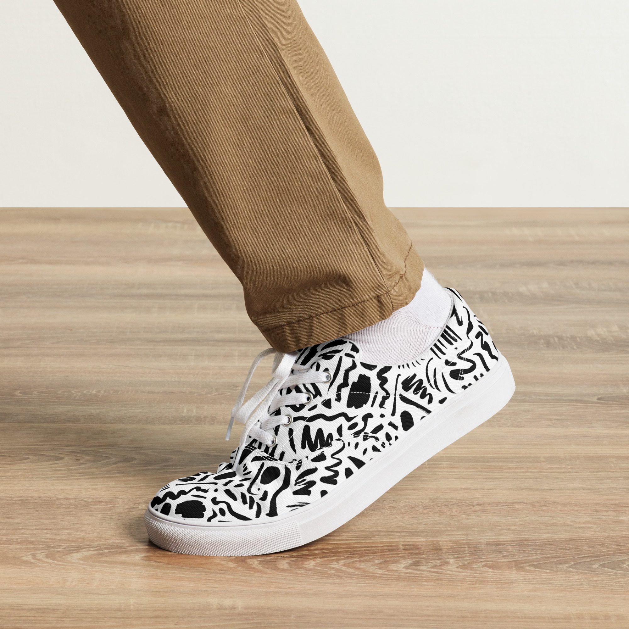 mens lace up canvas shoes white front 653f5cc6c3d01