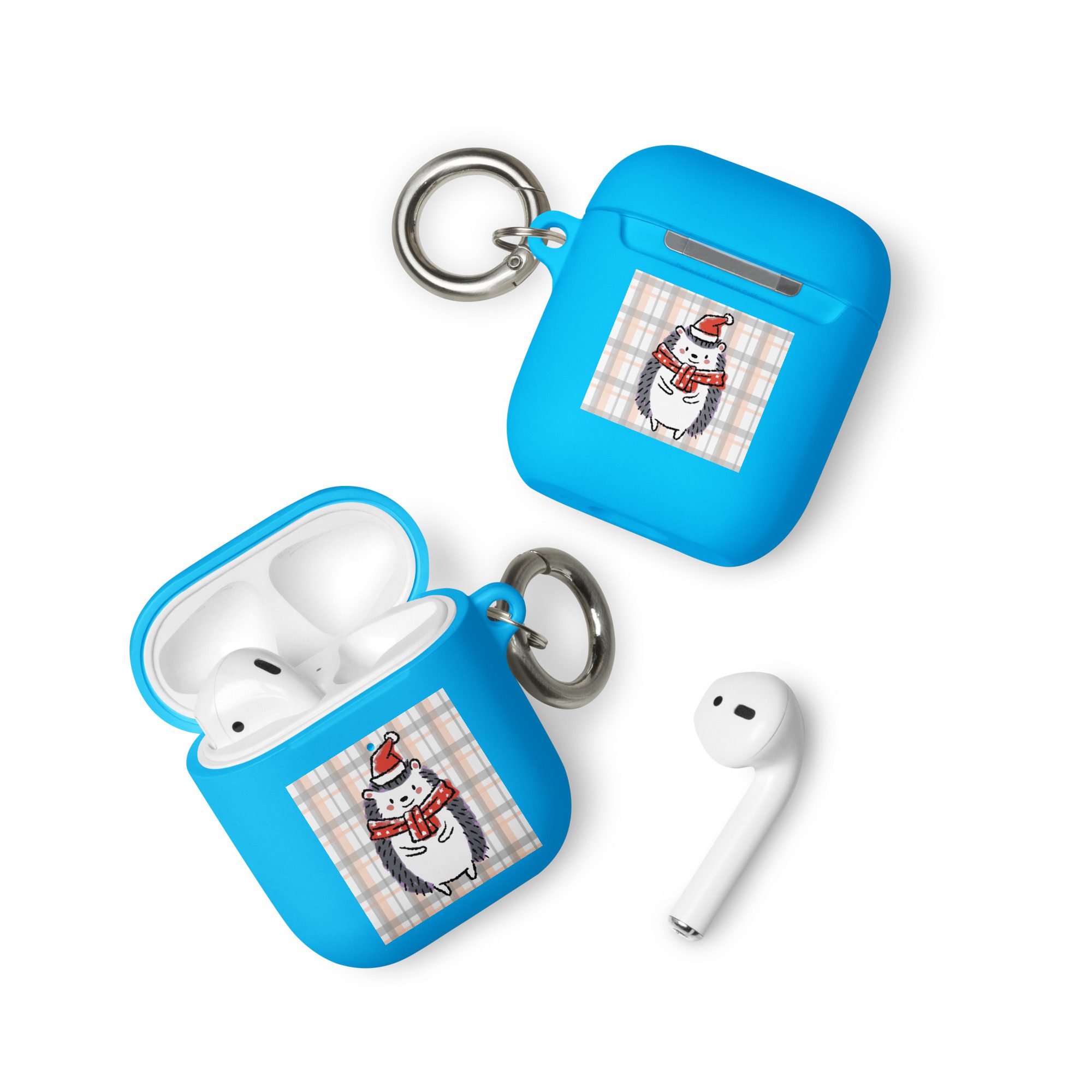 rubber case for airpods blue airpods front 652853fae504c