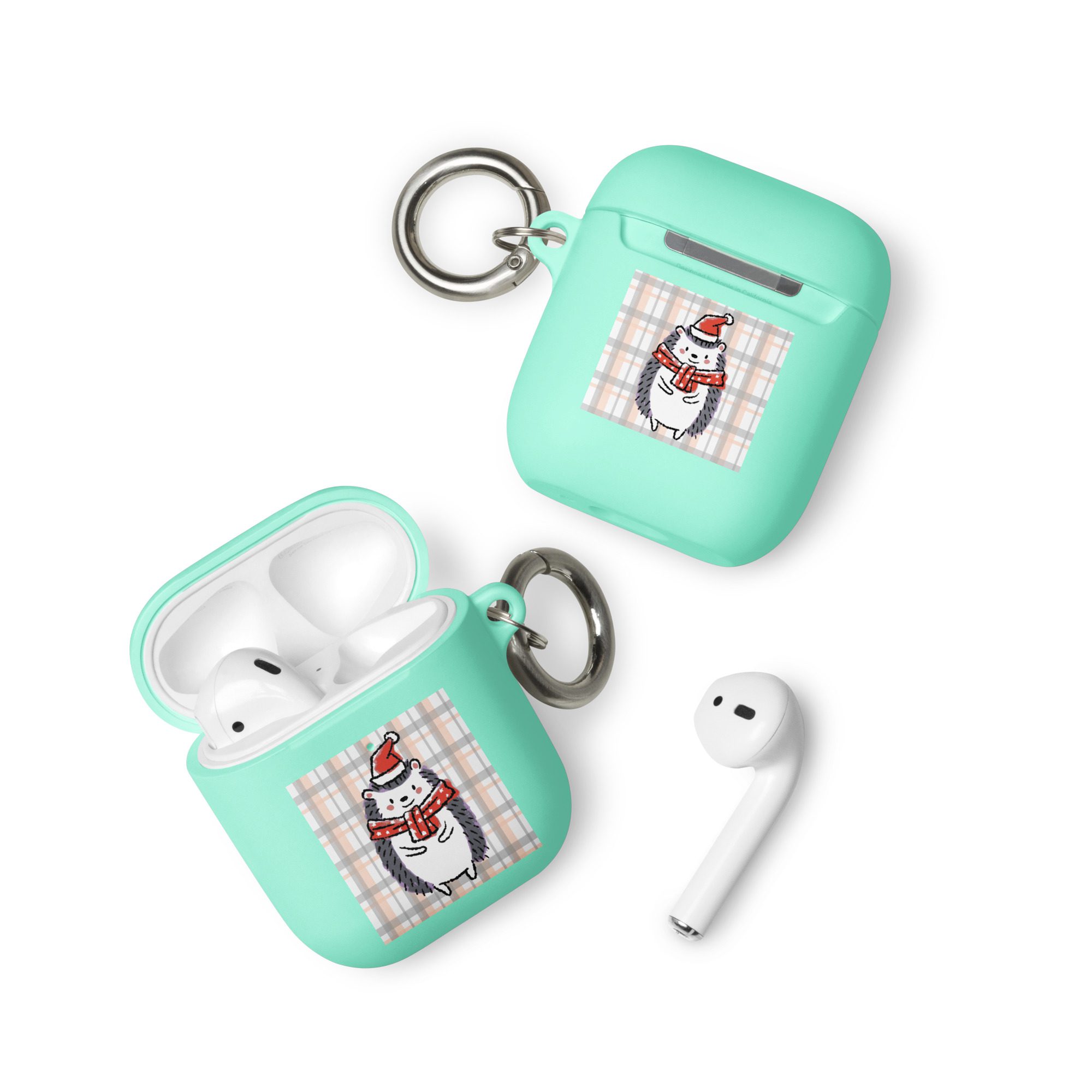 rubber case for airpods mint airpods front 652853fae56eb
