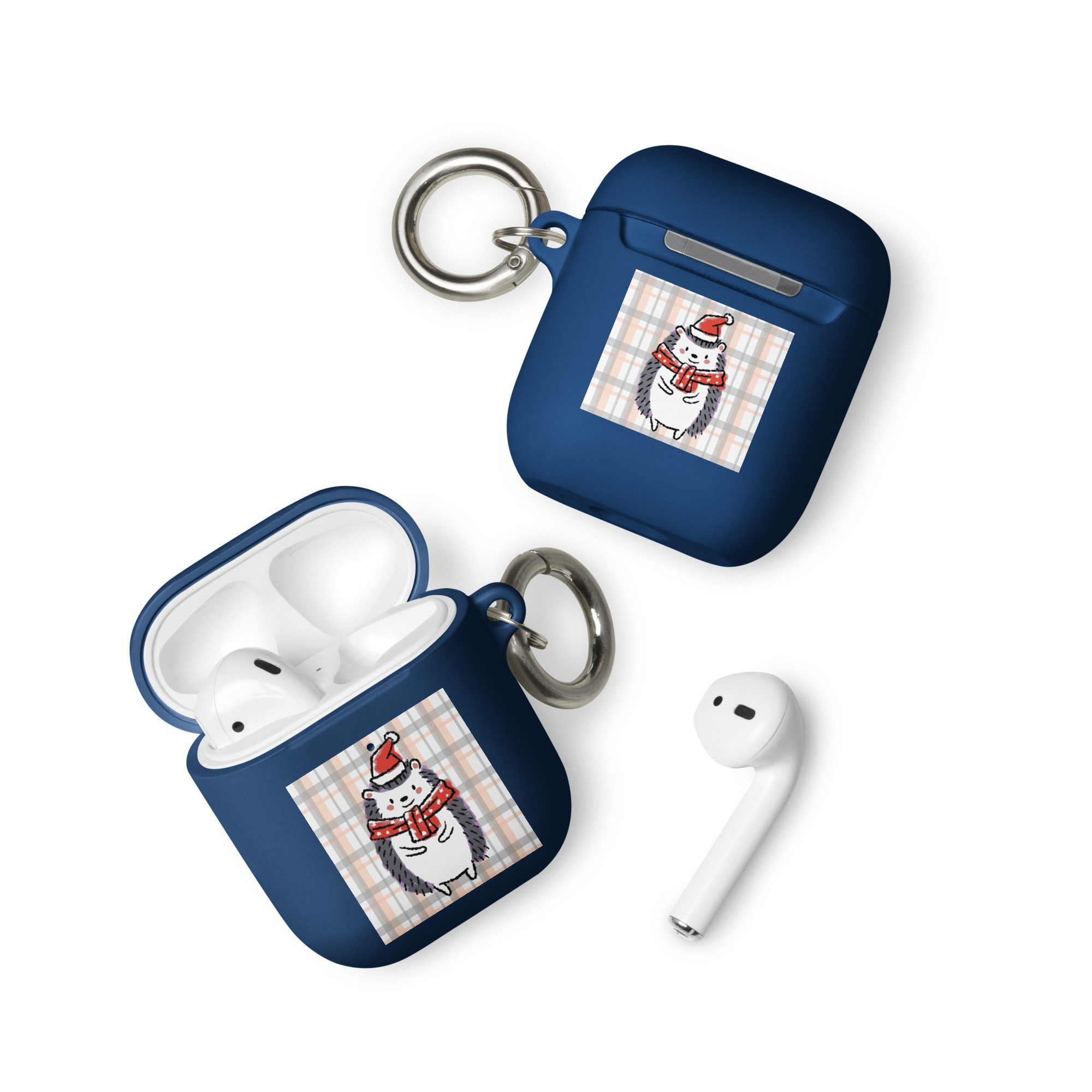 rubber case for airpods navy airpods front 652853fae4d8f