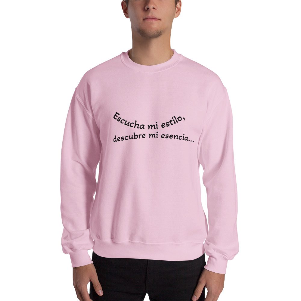 unisex crew neck sweatshirt light pink front 652c0b2965e13