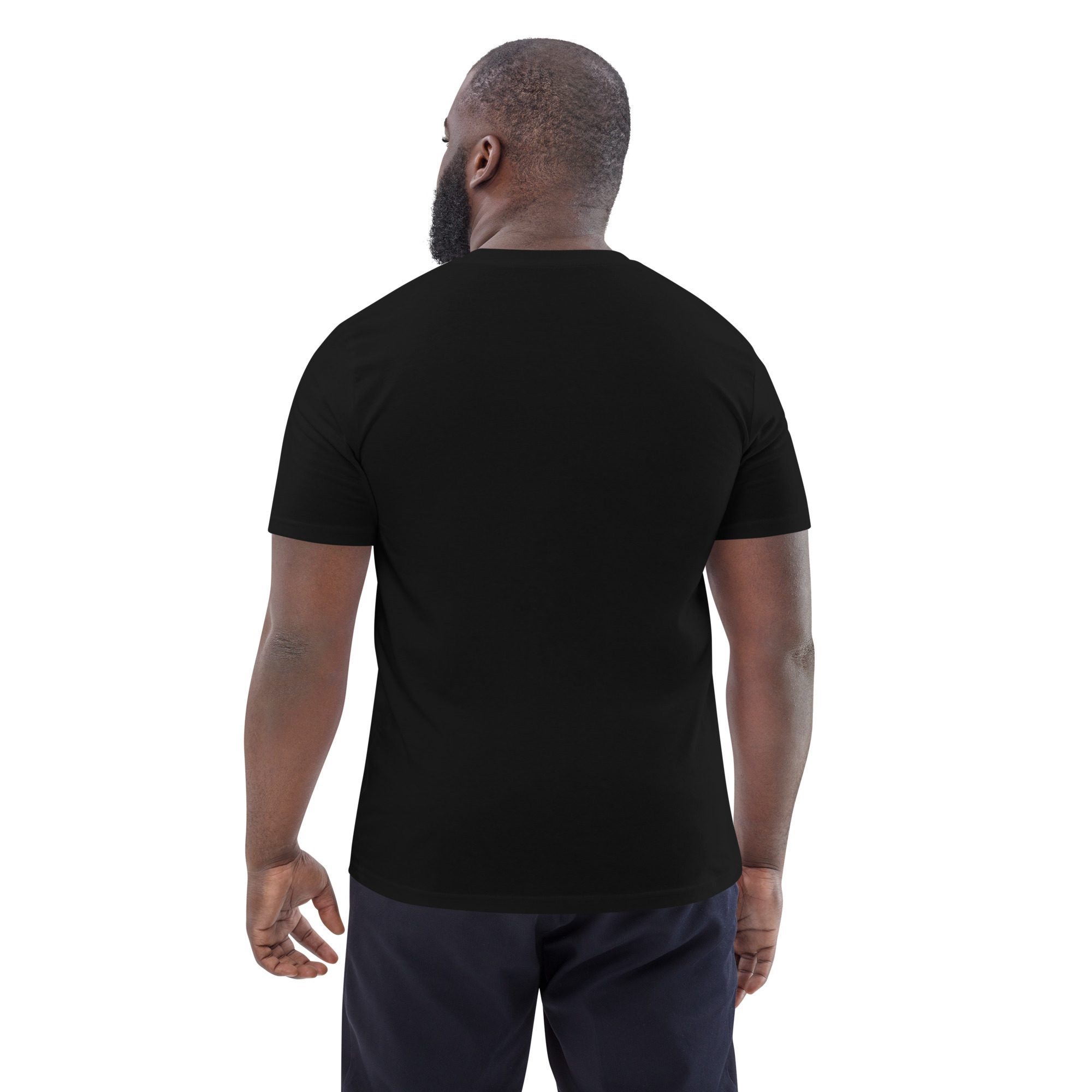 unisex organic cotton t shirt black back 651ada938808b