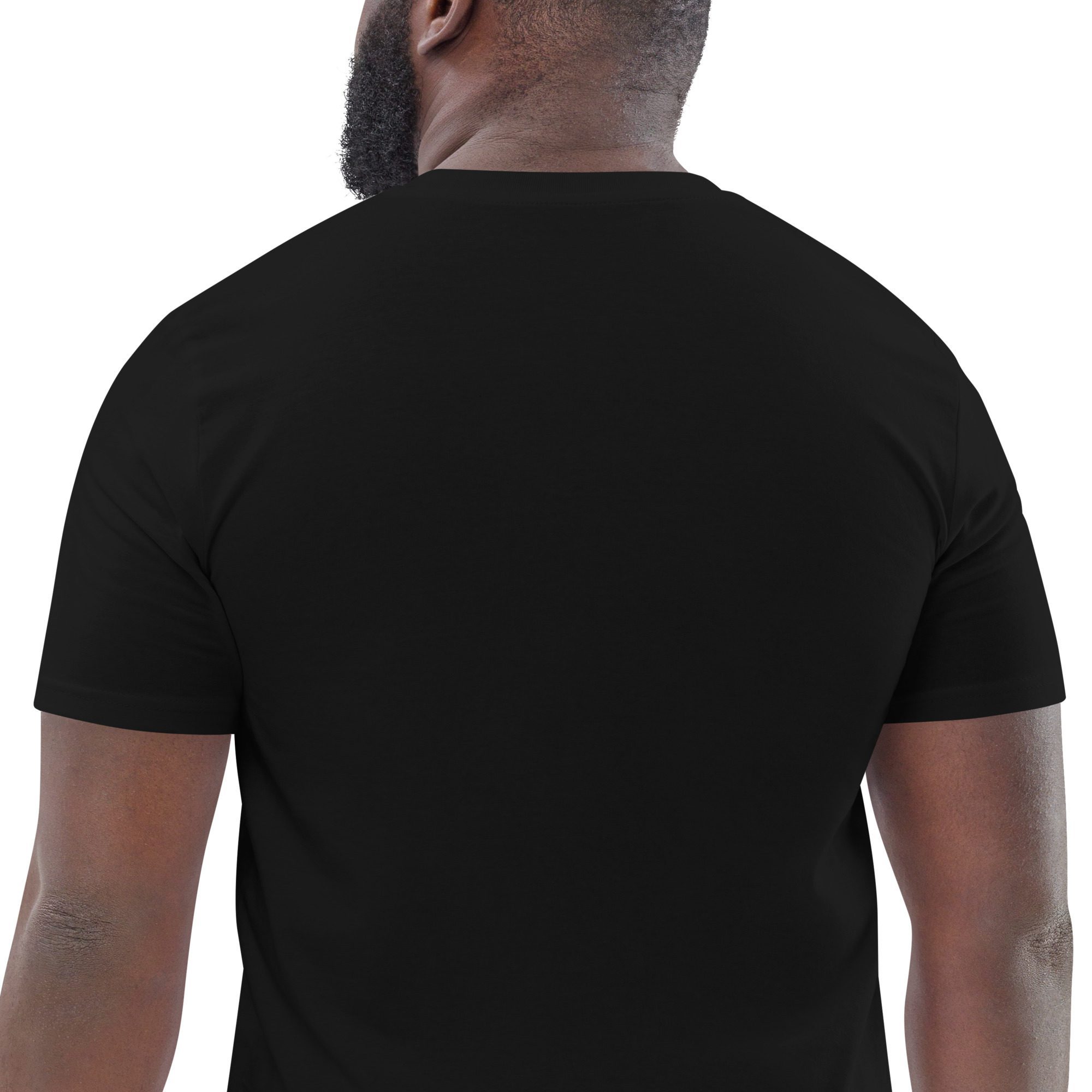 unisex organic cotton t shirt black zoomed in 651ada9388545