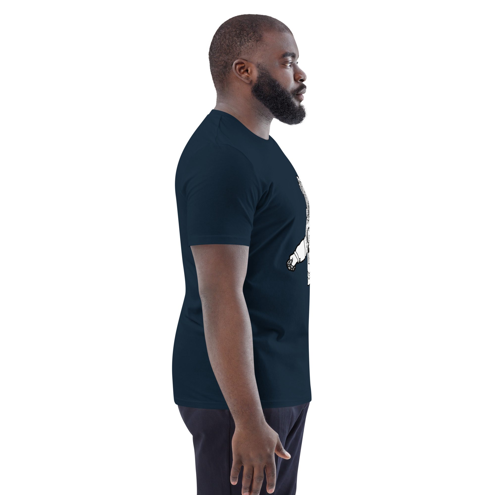 unisex organic cotton t shirt french navy right 651ada938a8bf