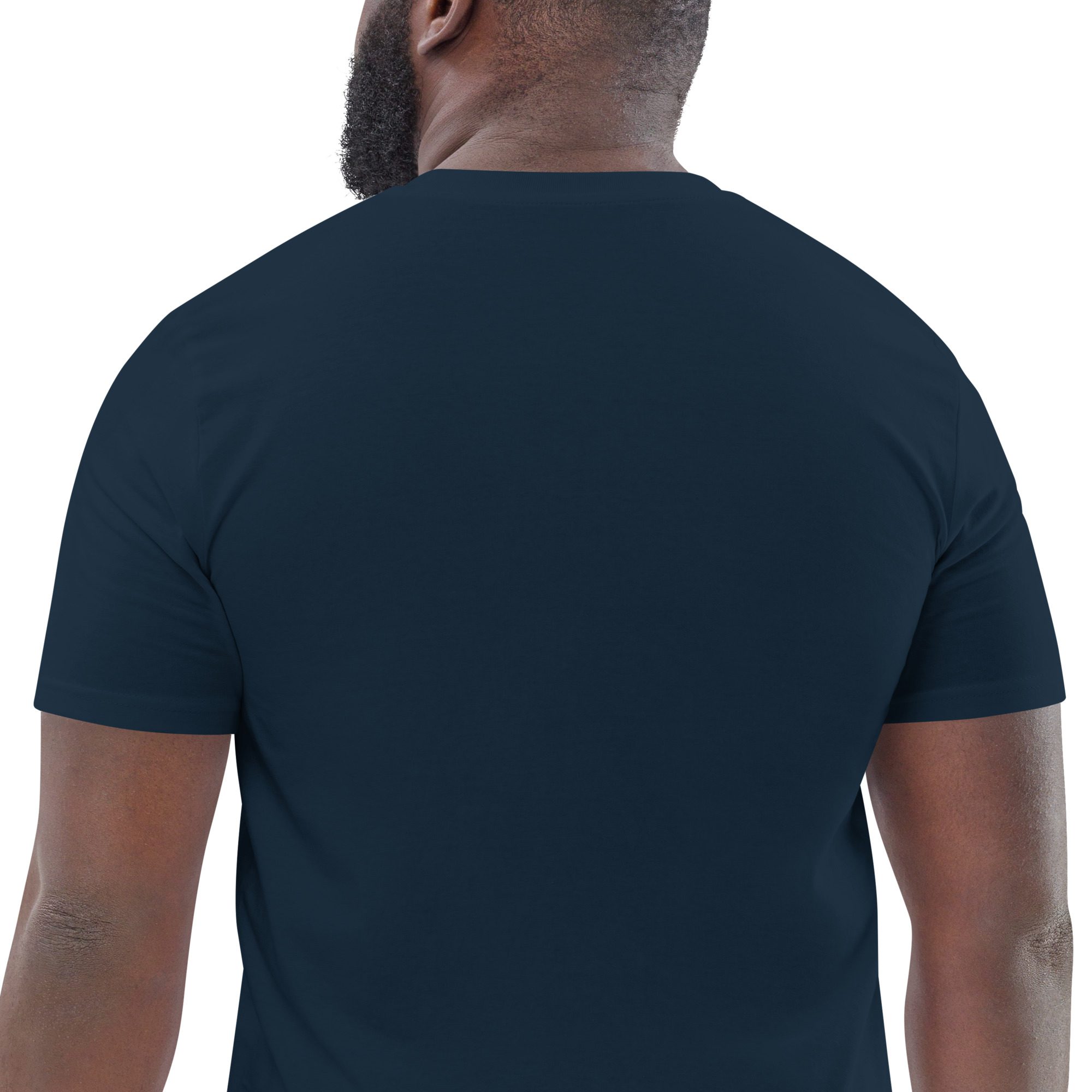 unisex organic cotton t shirt french navy zoomed in 651ada9389c47
