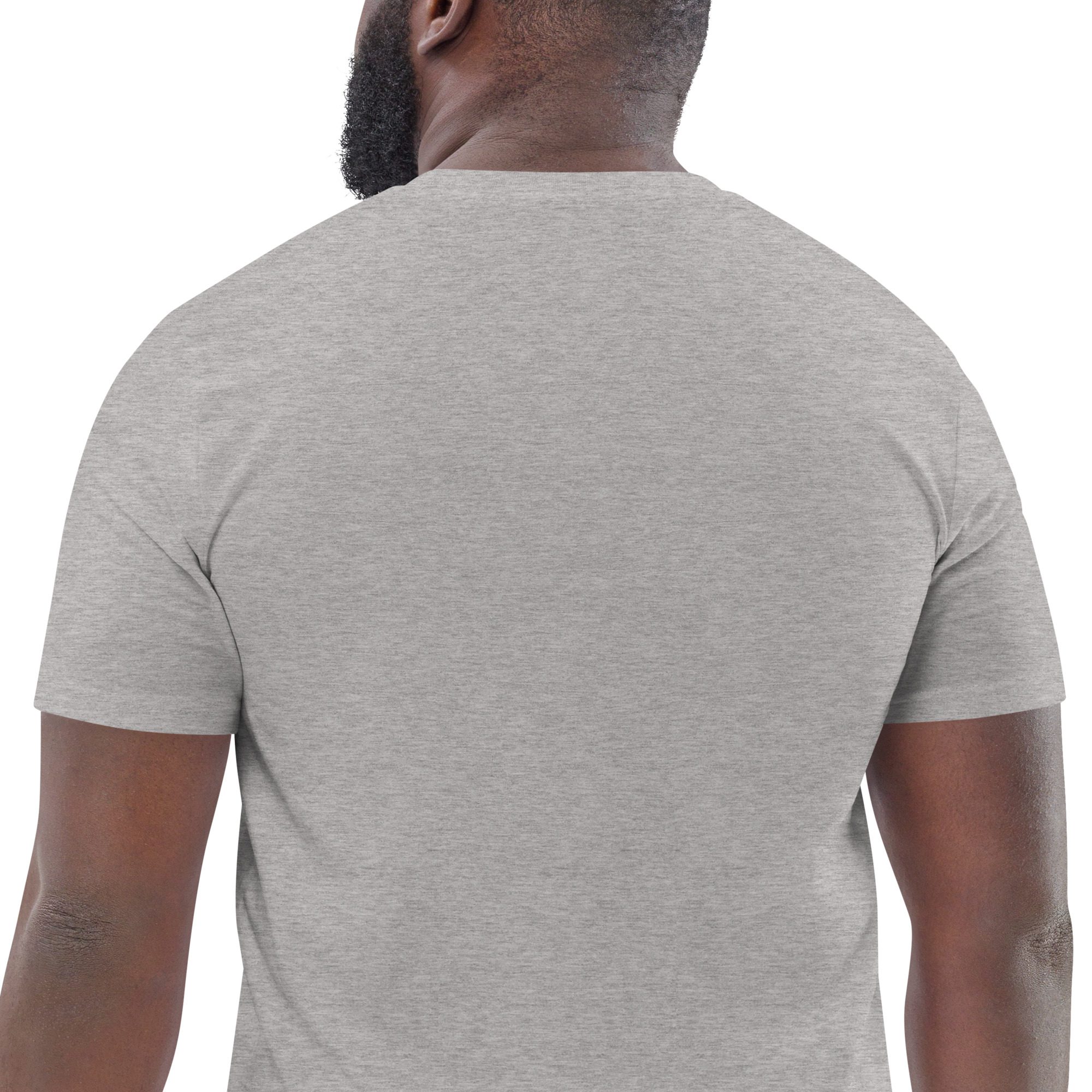 unisex organic cotton t shirt heather grey zoomed in 651ada93aa627
