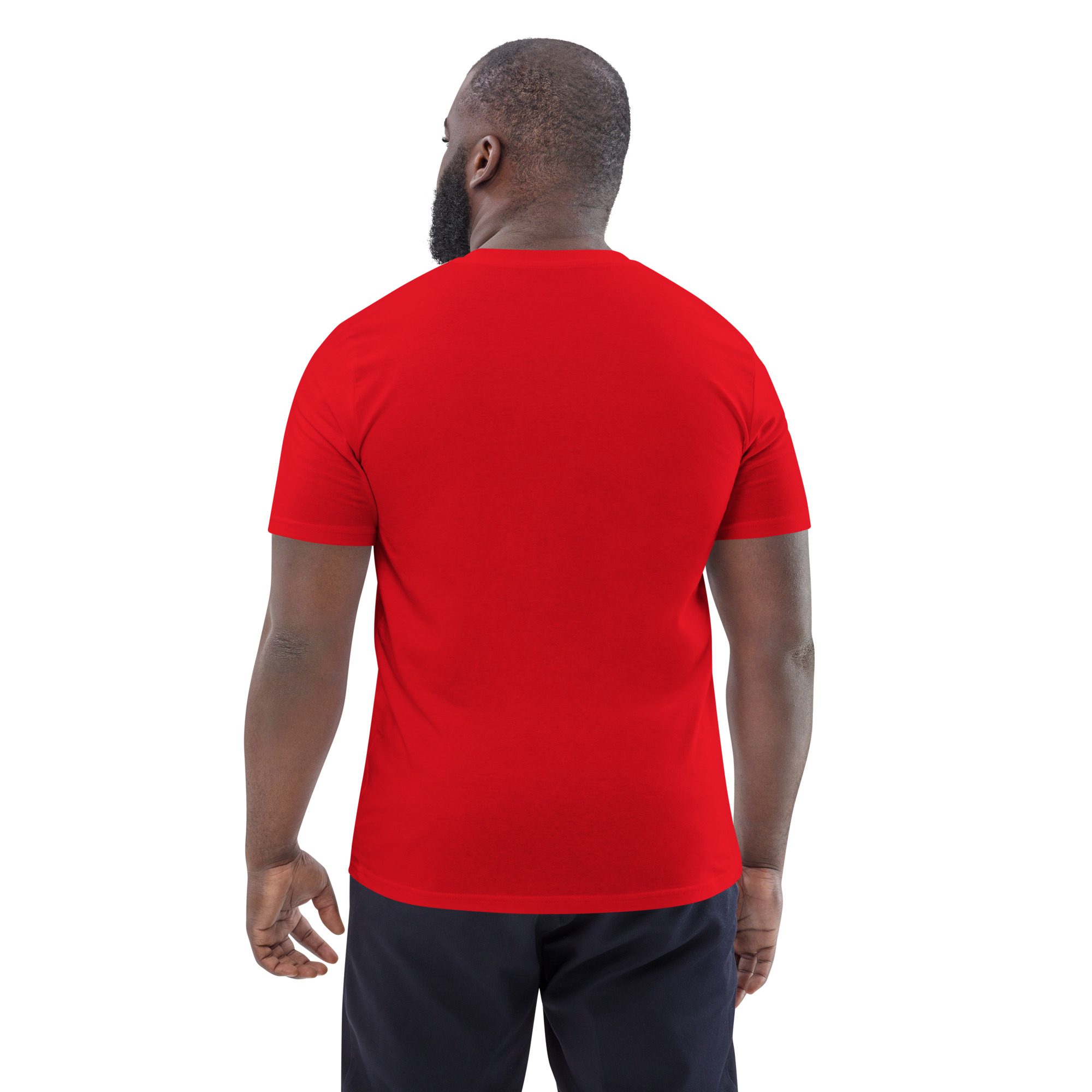 unisex organic cotton t shirt red back 651ada938b75a