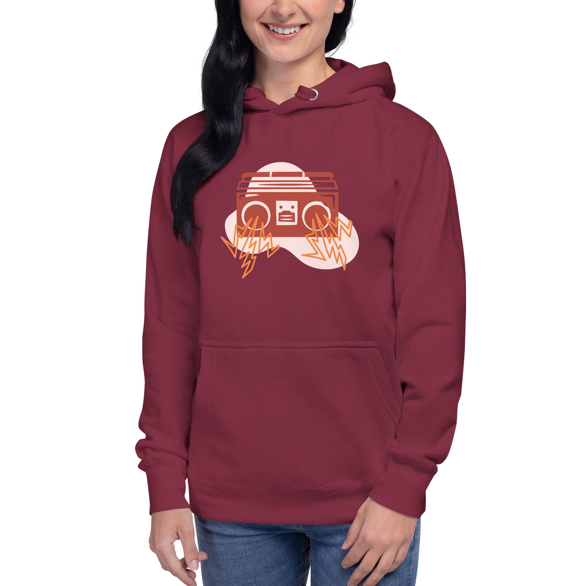 unisex premium hoodie maroon front 65297fc69228a