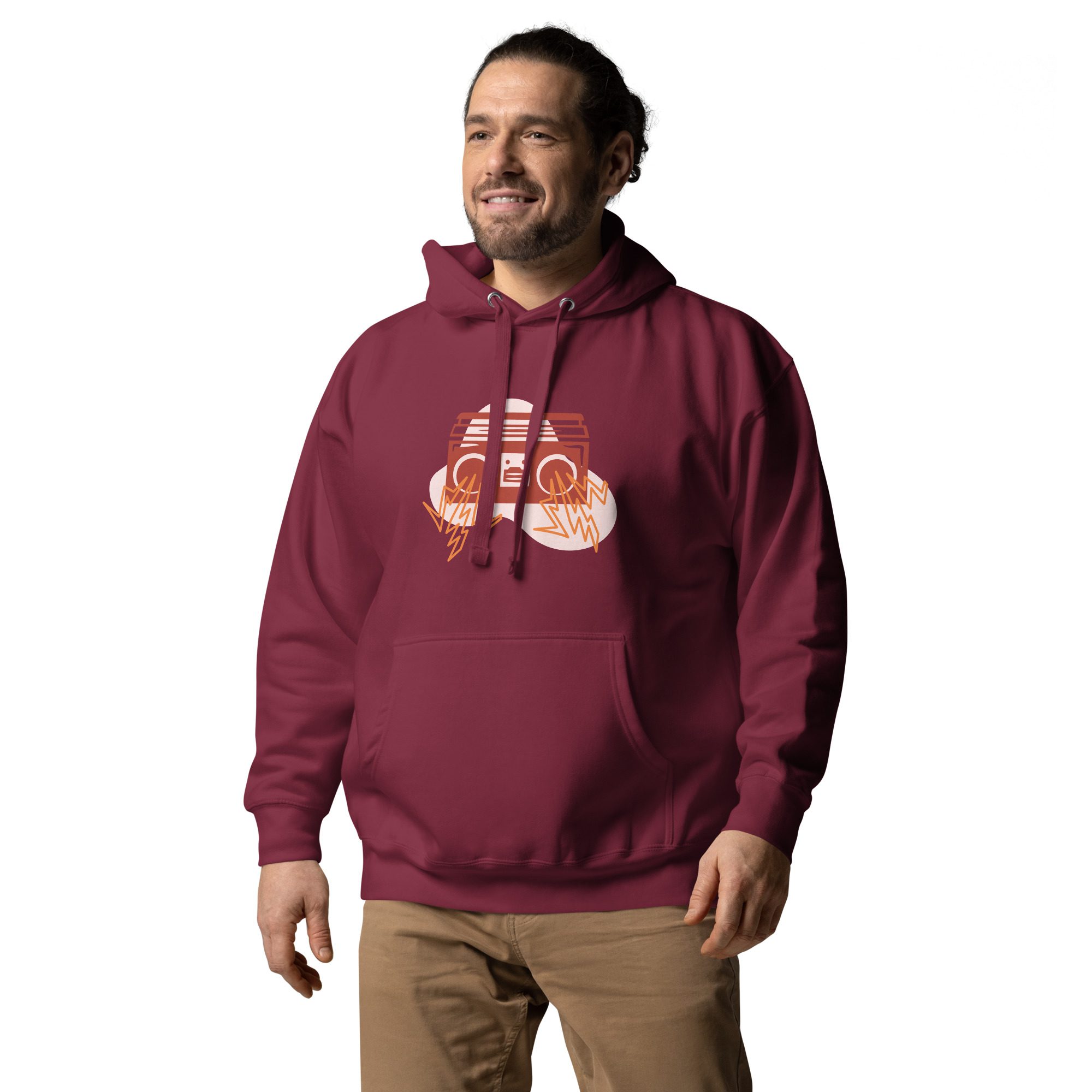unisex premium hoodie maroon left front 65297fc69167c