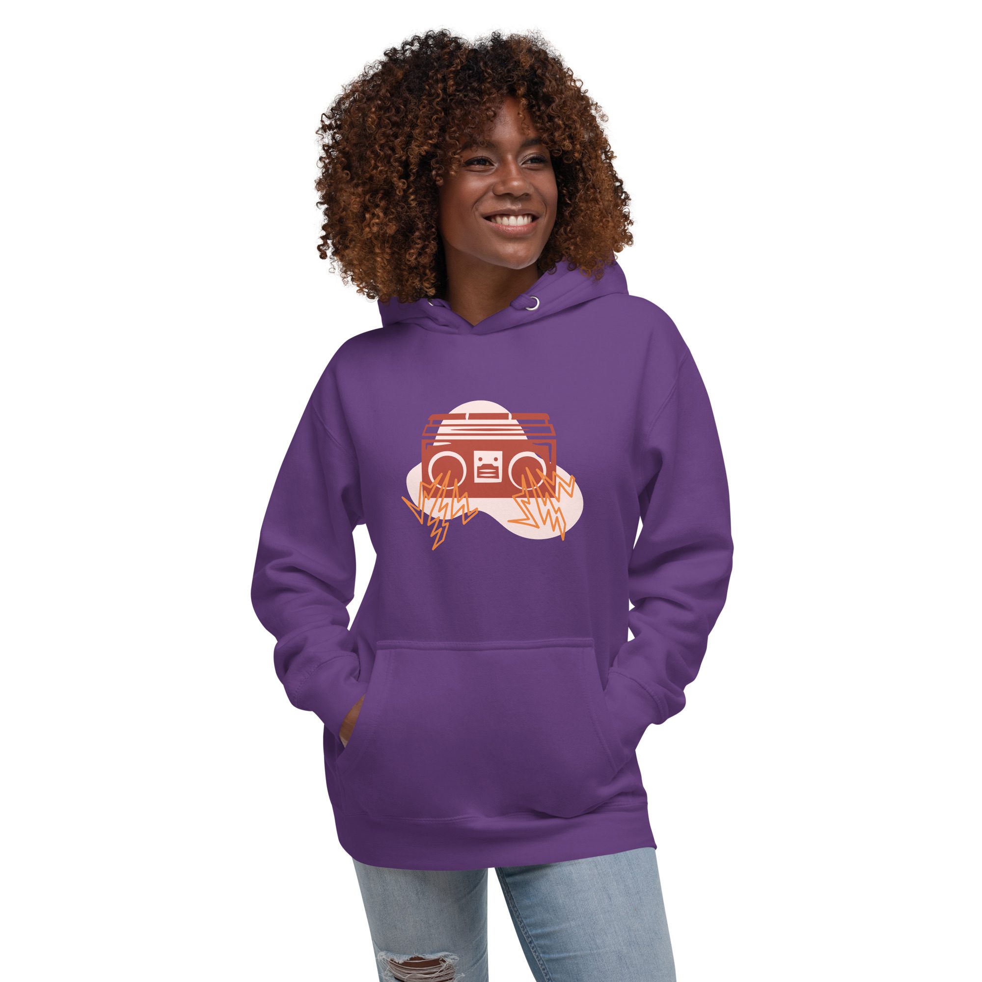 unisex premium hoodie purple front 65297fc698737