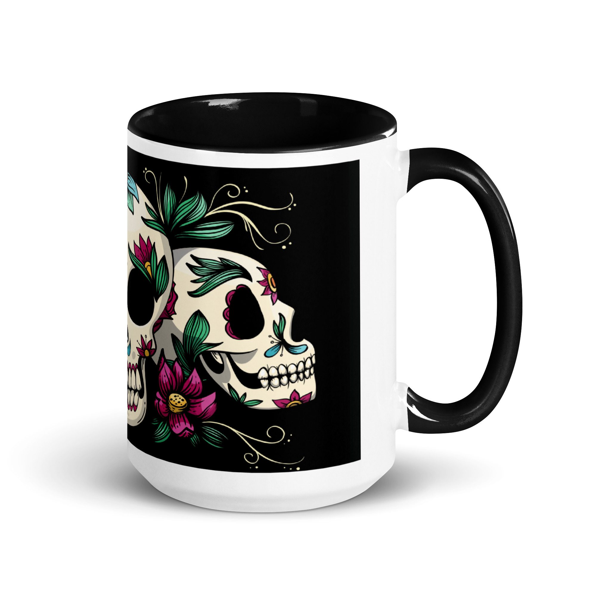white ceramic mug with color inside black 15 oz right 65367417be6d1
