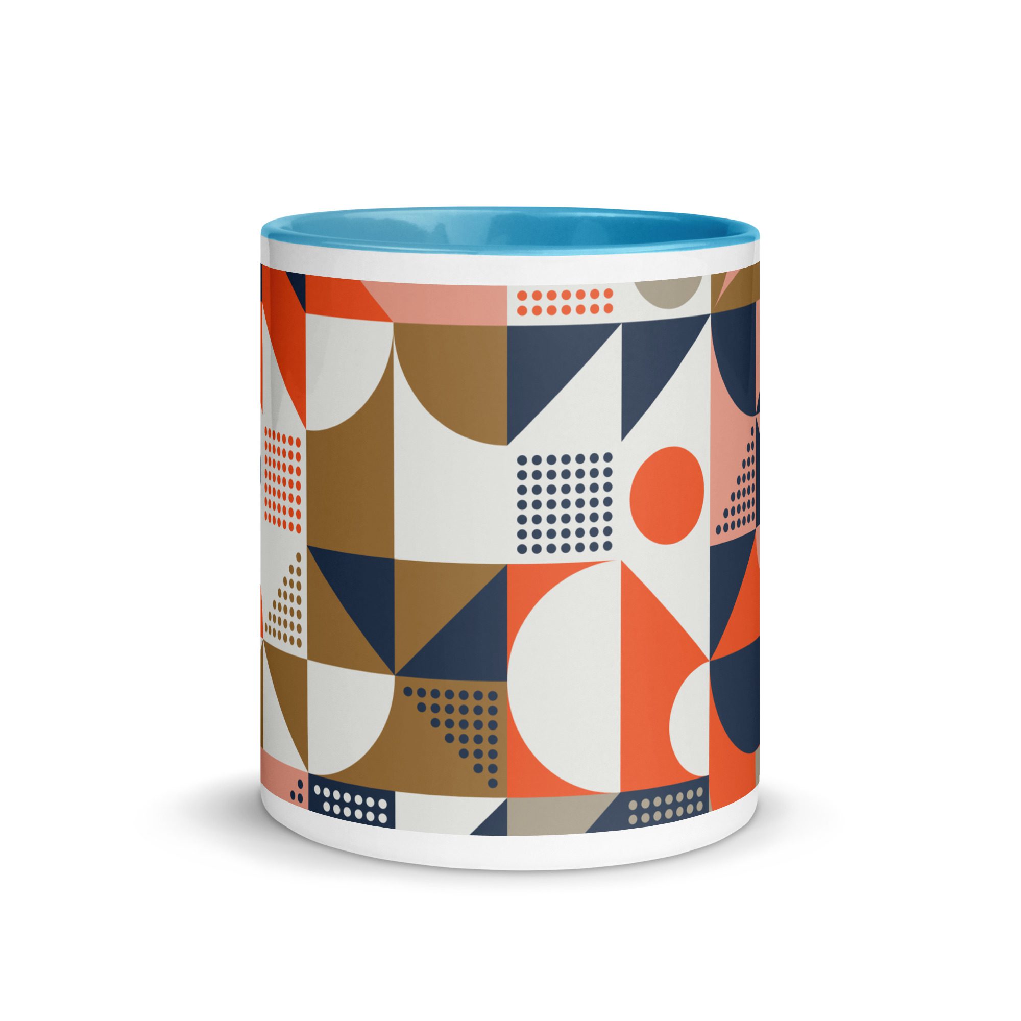 white ceramic mug with color inside blue 11oz front 6518afd26064c