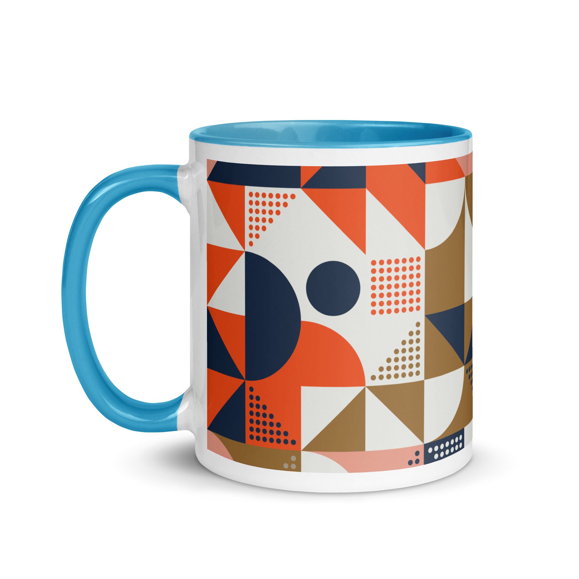 white ceramic mug with color inside blue 11oz left 6518afd260683