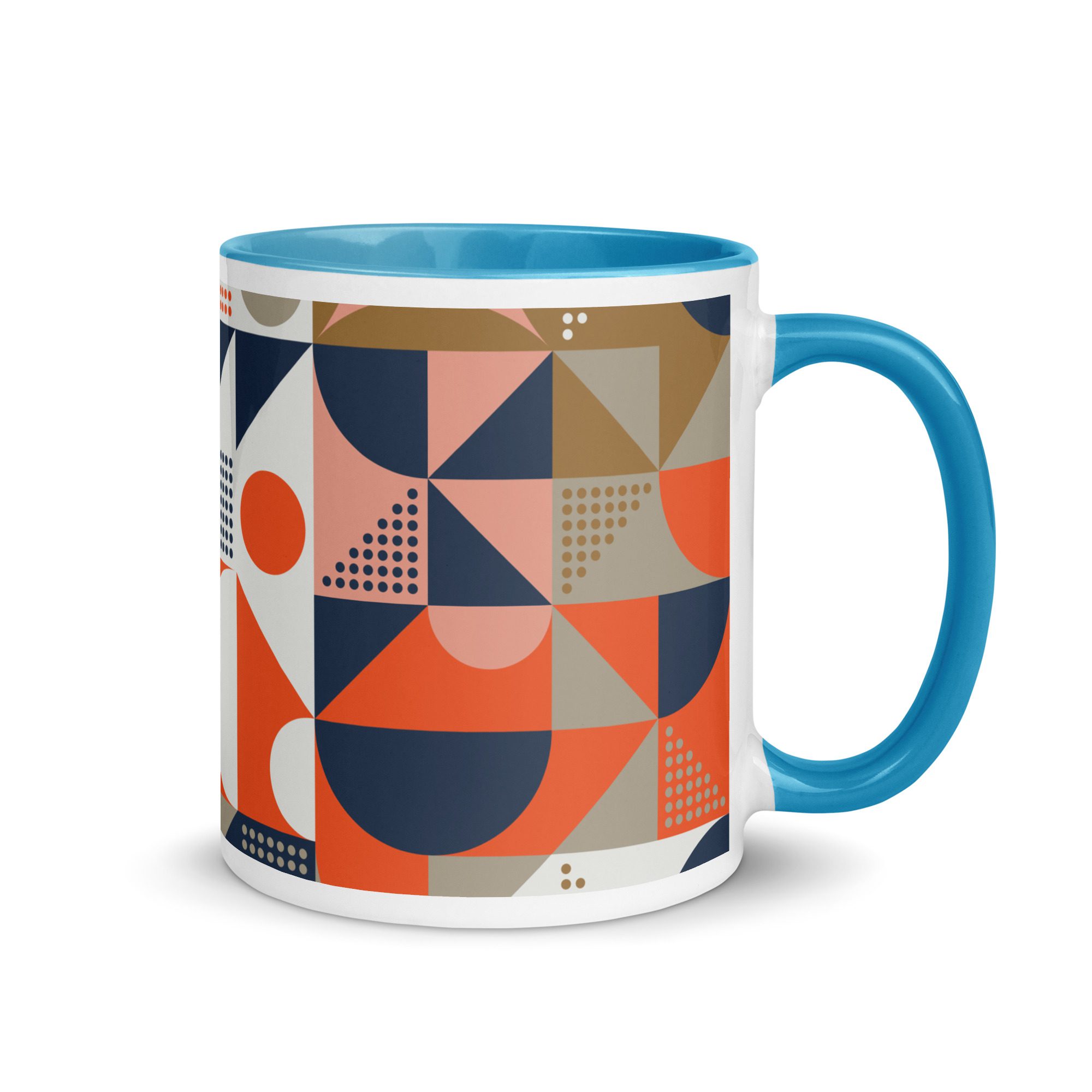 white ceramic mug with color inside blue 11oz right 6518afd260612
