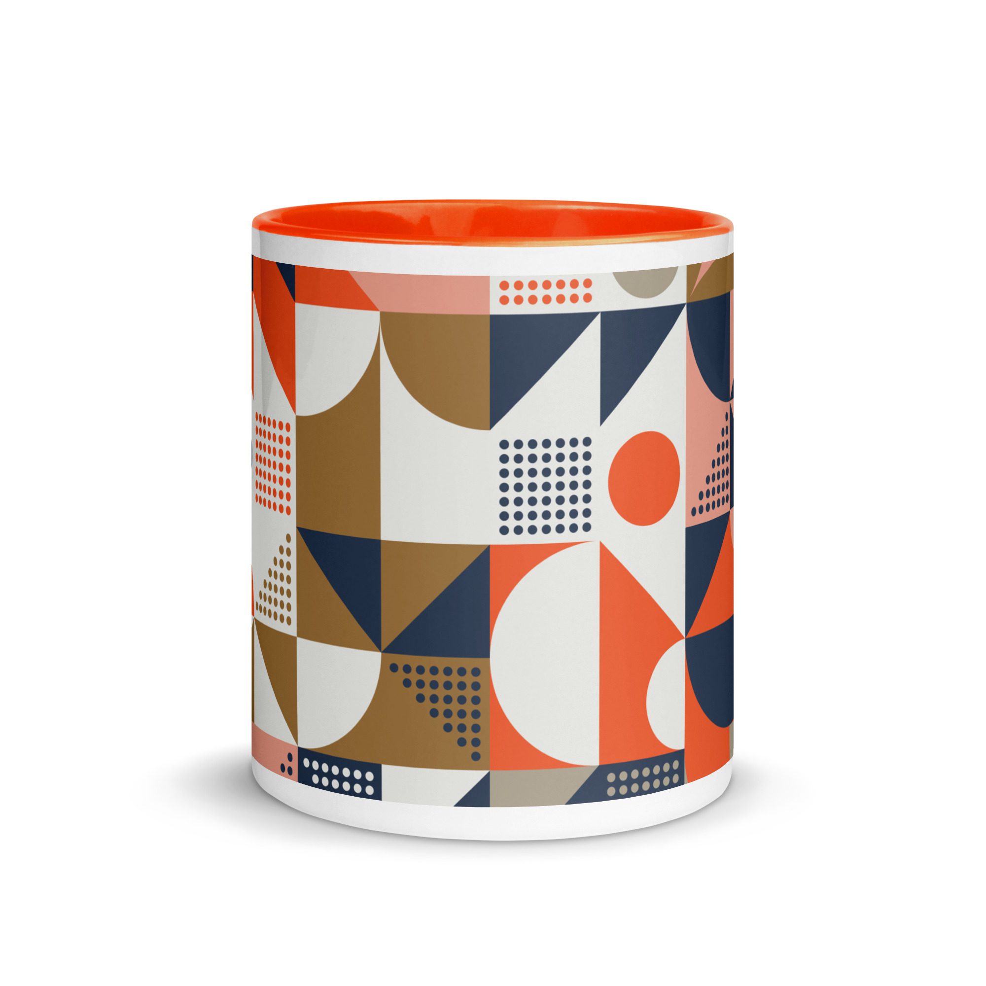 white ceramic mug with color inside orange 11oz front 6518afd260573