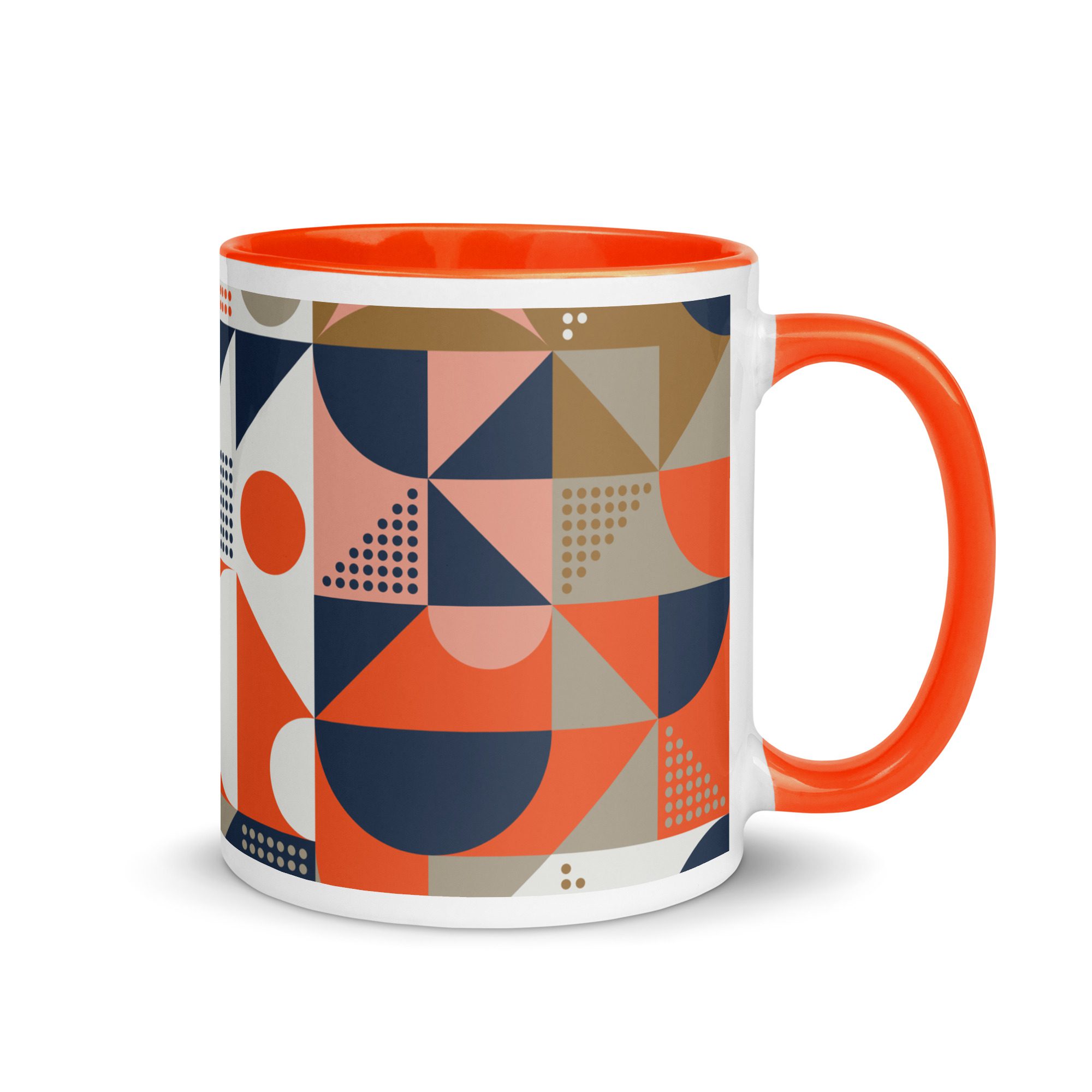 white ceramic mug with color inside orange 11oz right 6518afd260537