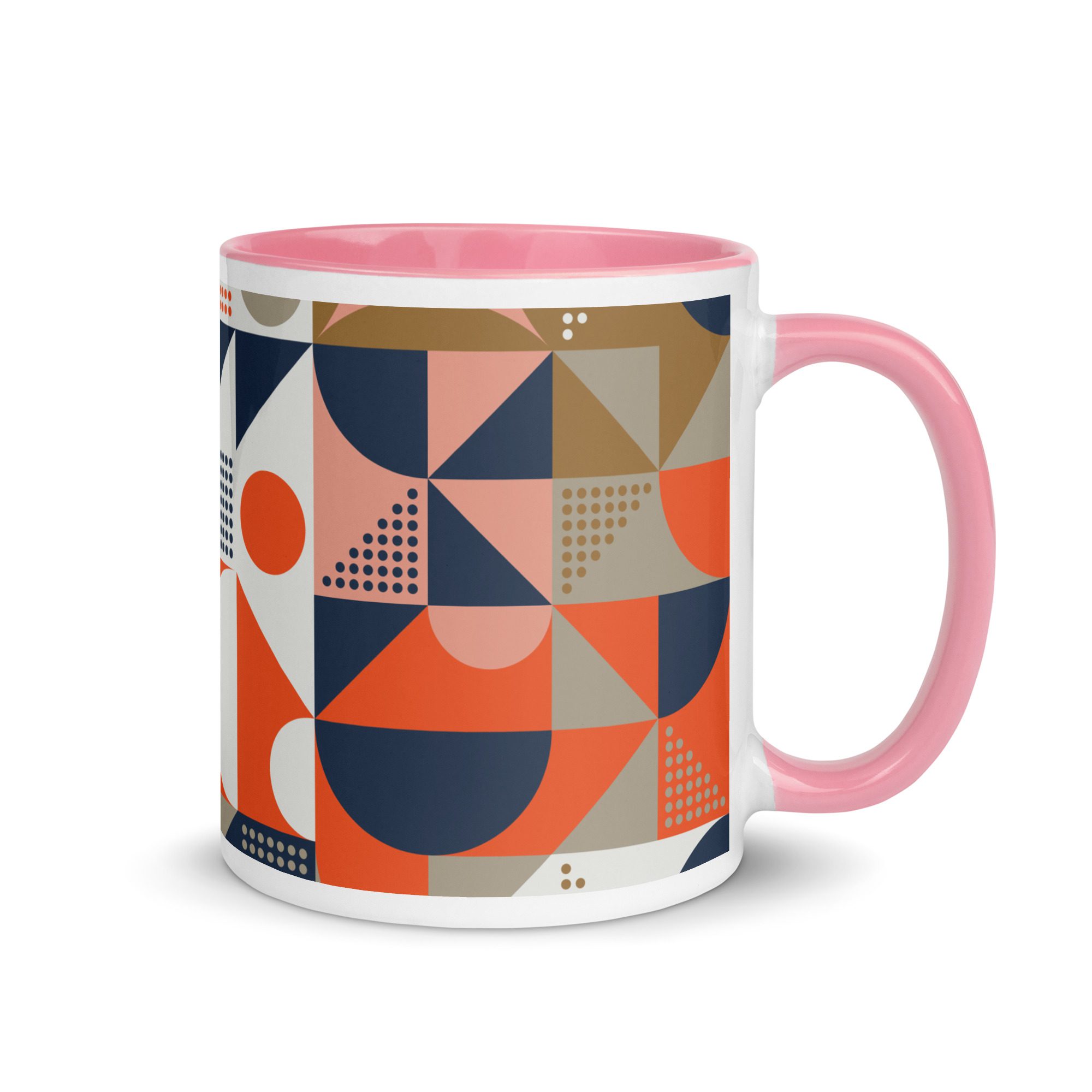 white ceramic mug with color inside pink 11oz right 6518afd2606ea