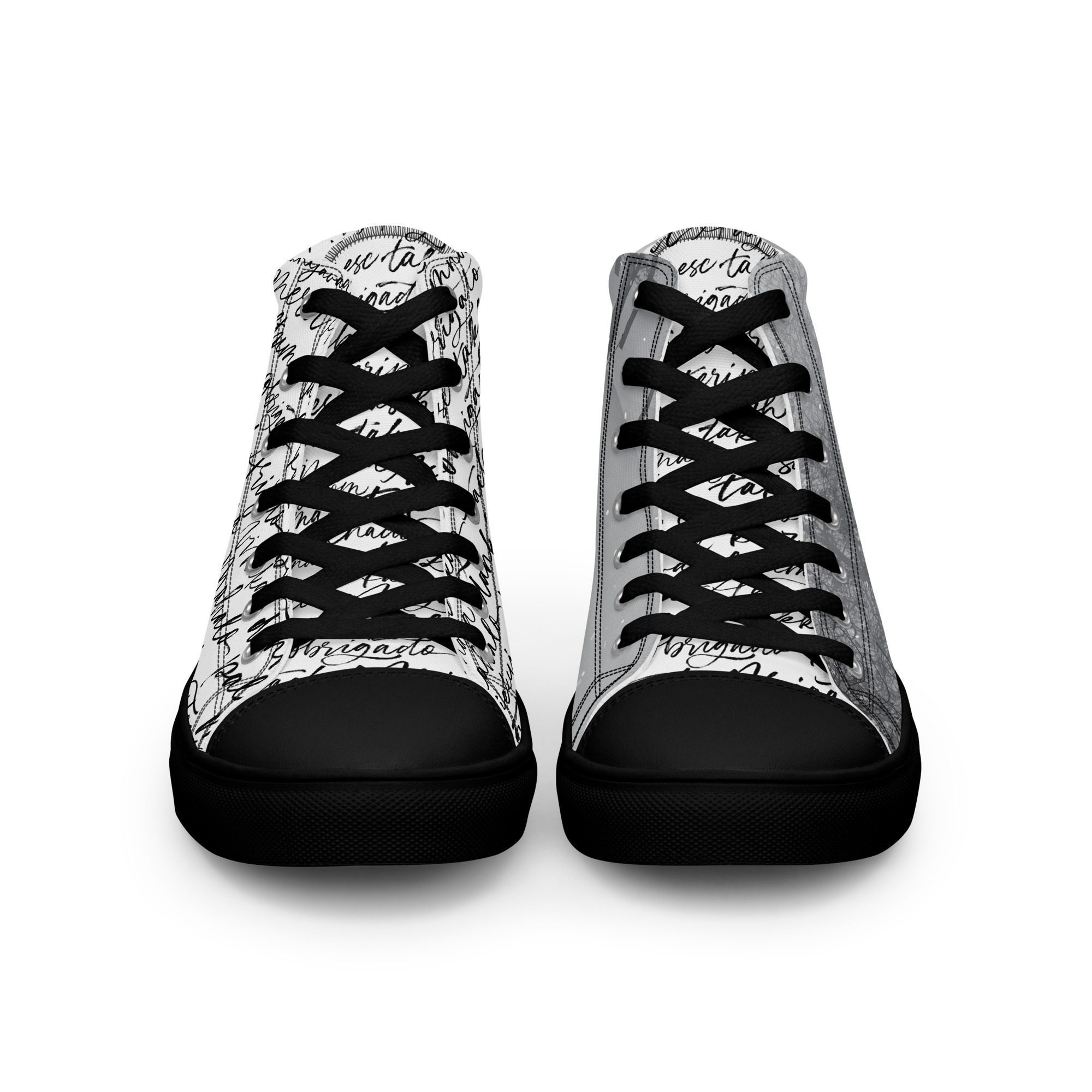 womens high top canvas shoes black front 6519c83cc0de9
