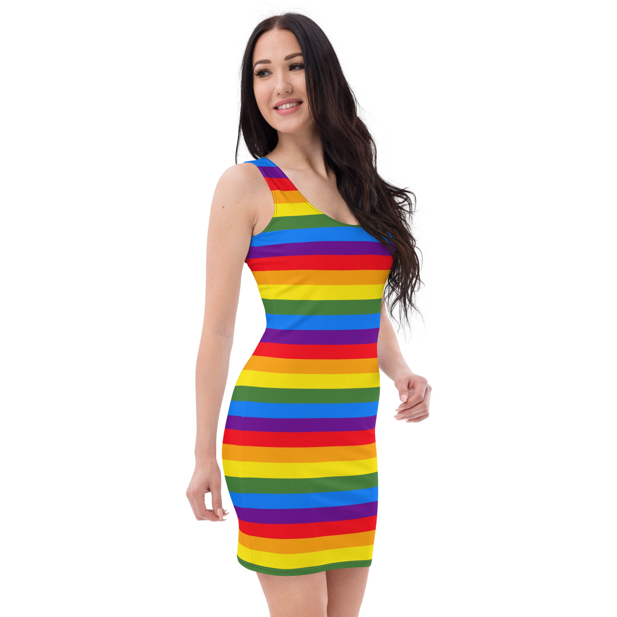 vestido ajustado mod. colores arcoiris